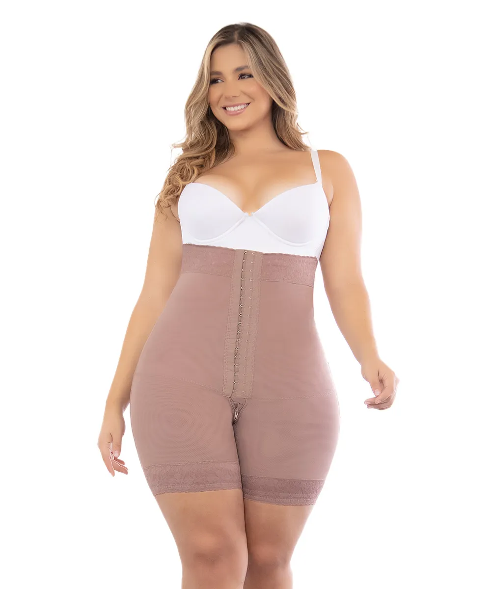 FAJA TIPO PANTY MUJER FAJATE CHOCOLATE CLARO 11346 MEDIA PIERNA ALTA COMPRESIÓN FIT 360 - 1