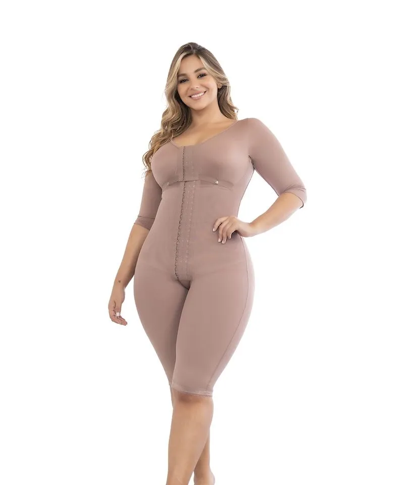 FAJA MUJER FAJATE CHOCOLATE CLARO 11347 DE COBERTURA COMPLETA CON BROCHES FIT 360 - 1