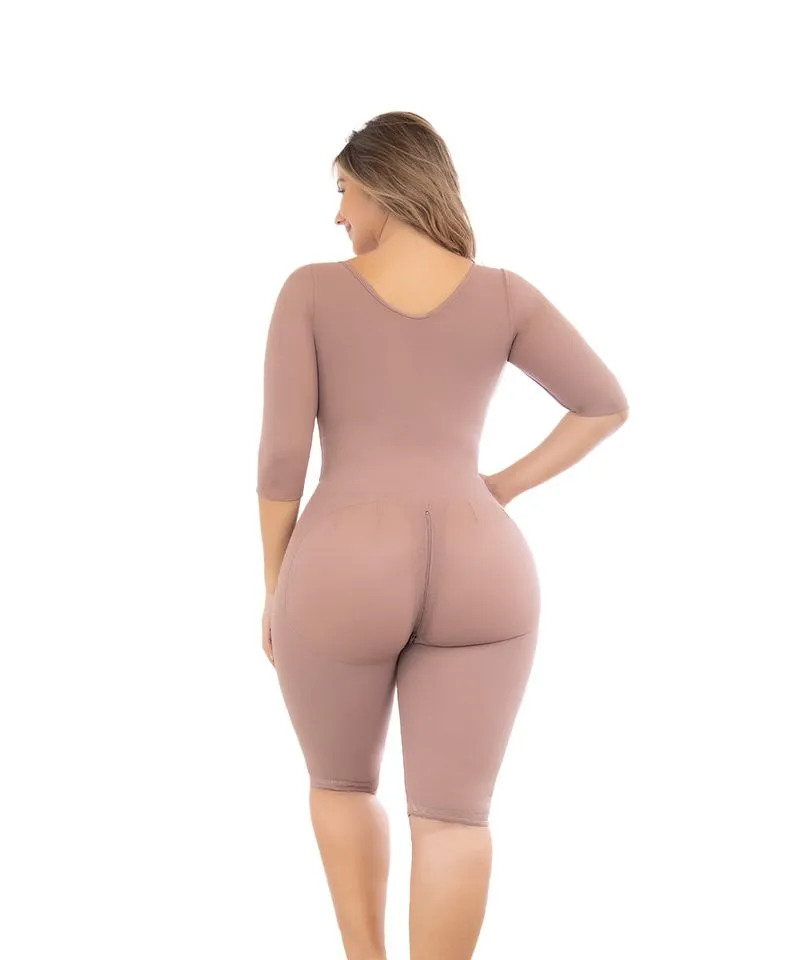 FAJA MUJER FAJATE CHOCOLATE CLARO 11347 DE COBERTURA COMPLETA CON BROCHES FIT 360 - 3