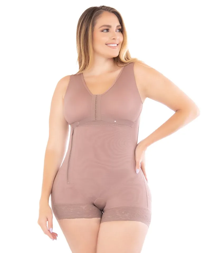SOSTÉN MUJER FAJATE CHOCOLATE CLARO 11053 FAJA ALTA COMPRESIÓN CON BRASIER Y CIERRE LATERAL - 1