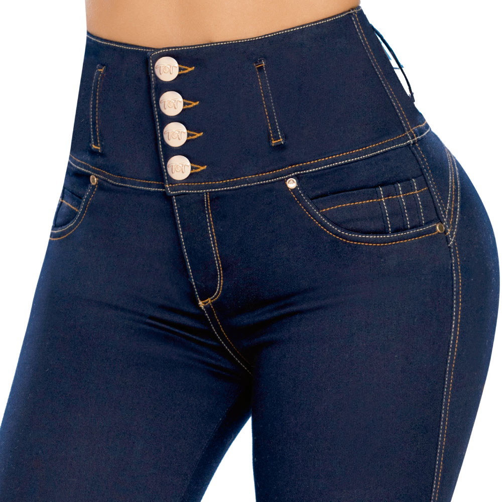JEANS MUJER T&T JEANS AZUL NOCHE RAMSES PUSH UP - 4