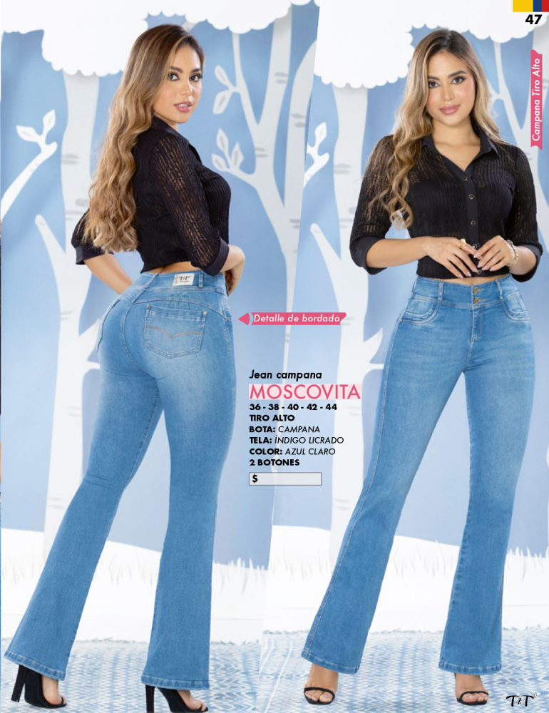 JEAN MUJER TYTJEANS AZUL SIDRA TIRO ALTO Y AJUSTE ESCULTOR - 2