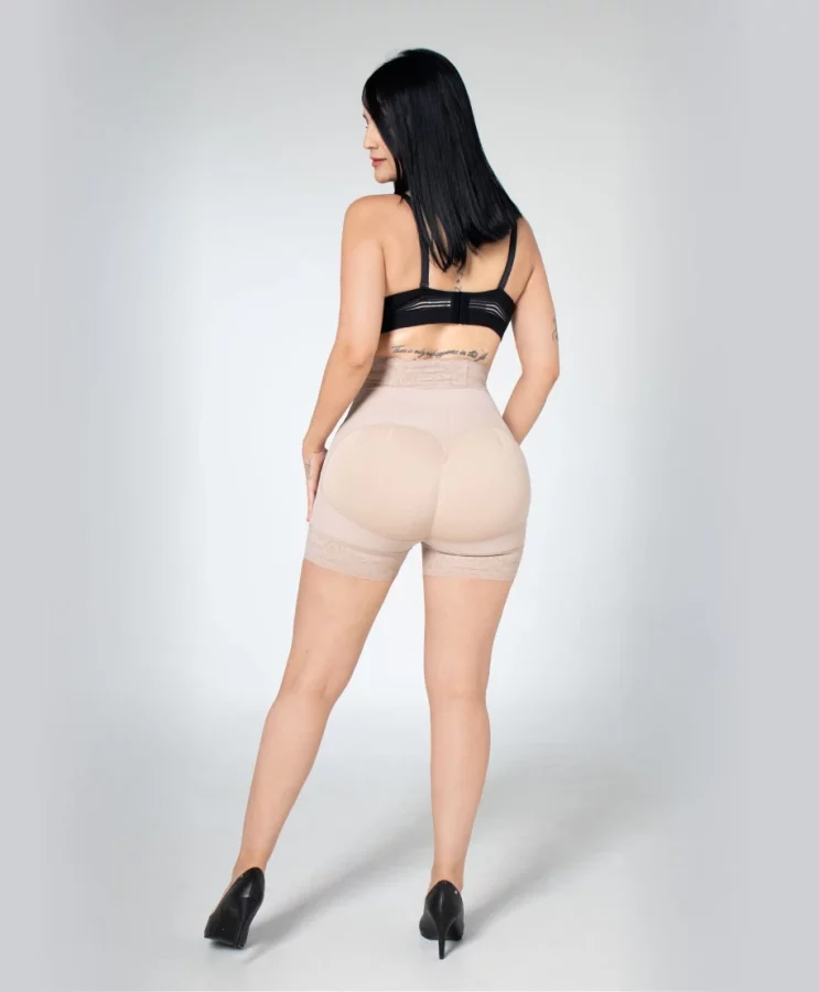 SHORT LEVANTA COLA 034678 EXTRA CORTO TALLE MEDIO FAJITEX - 2