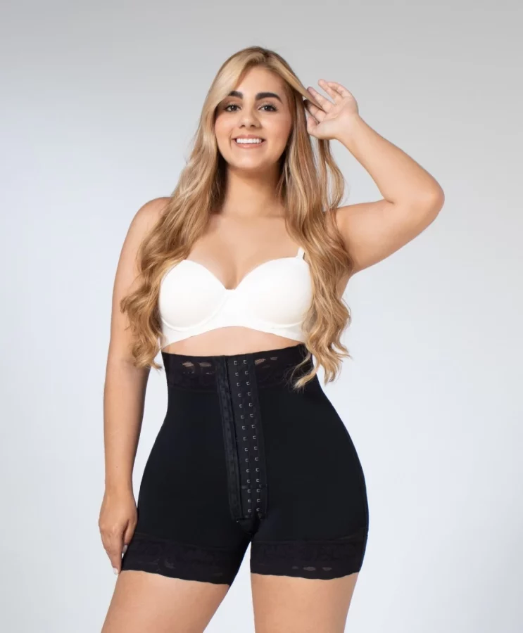 SHORT LEVANTA COLA 024656 EXTRA CORTO TALLE ALTO FAJITEX - 1