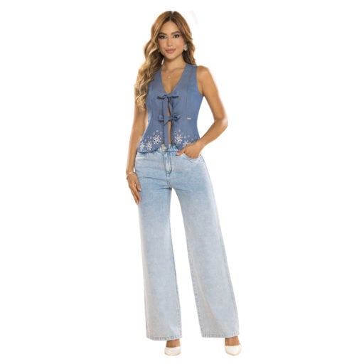 BOLÍVAR JEANS PALAZZO TIRO ALTO MUJER – ELEGANCIA Y FLUIDEZ CON ESTILO MODERNO - 2