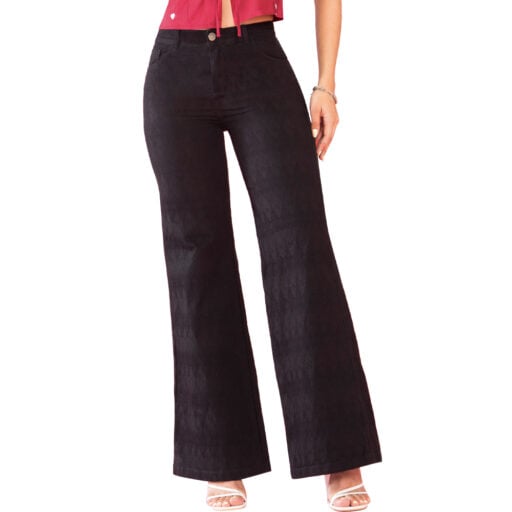 JEANS WIDE LEG TIRO ALTO NEGRO – PRESENCIA Y ESTILO QUE IMPACTA - 1