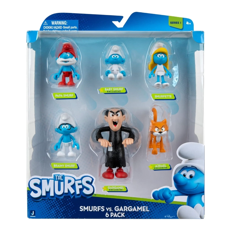 LOS PITUFOS THE SMURFS GARGAMEL PACK 6 FIGURAS - 1
