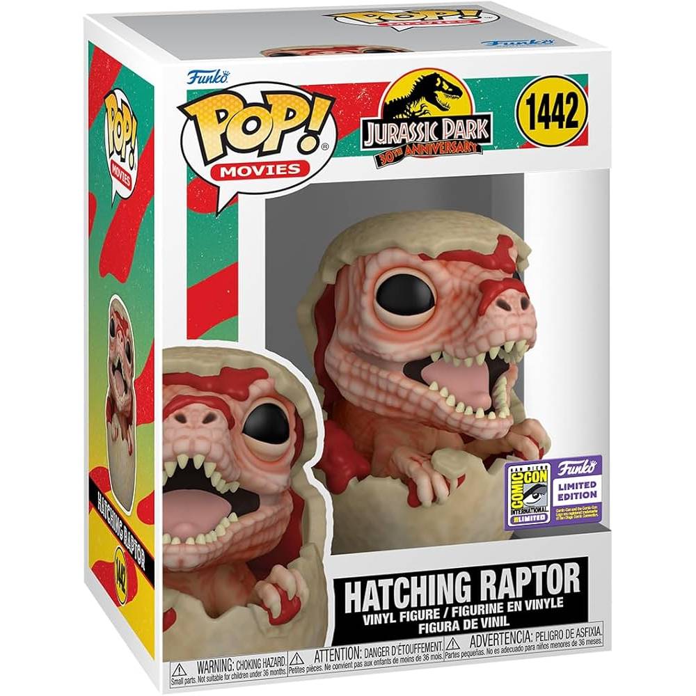 FUNKO -FUNKO POP JURASSIC WORLD HUEVO DE DINOSAURIO VELOCIRAPTOR EDICION LIMITADA EMPAQUE DAÑADO - 3