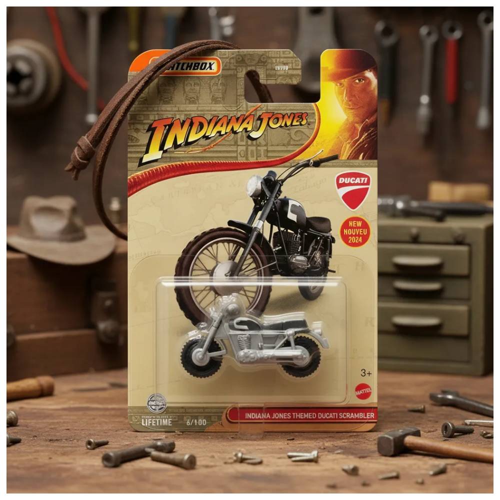 MATCHBOX MOTOCICLETA DUCATI SCRAMBLER INDIANA JONES - 4