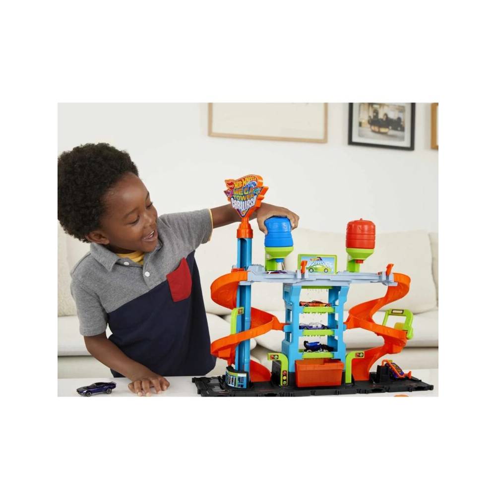 HOT WHEELS CITY MEGA CAR WASH LAVADO DE AUTOS CON CAMBIO DE COLOR - 4