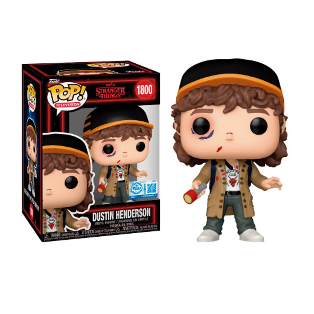 FUNKO POP STRANGER THINGS DUSTIN HENDERSON ETIQUETA FUNKO - 1