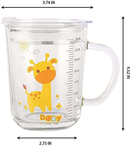 TAZA ALEGA ELEFANTE VIDRIO LECHE CON ASA NIÑOS - 3