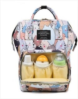 MOCHILA PAÑALERA ALEGA AZUL BEBÉ BEBE - 3
