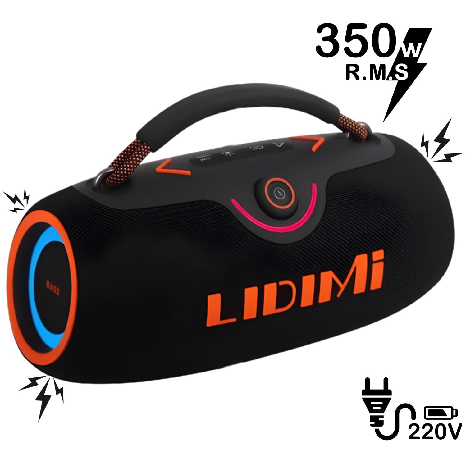 PARLANTE BLUETOOTH LIDIMI 350W LD-S865AC EXTRA BASS USB 220V - 1