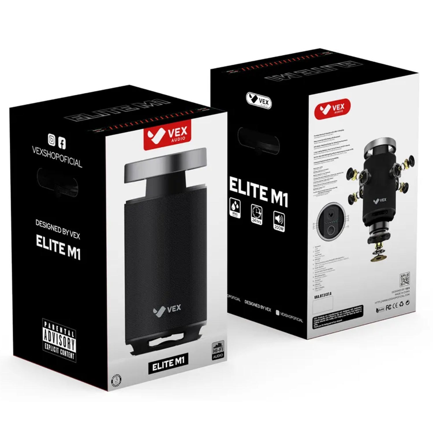 PARLANTE BLUETOOTH VEX ELITE M1 200W IPX6 USB 10H 360° - 5