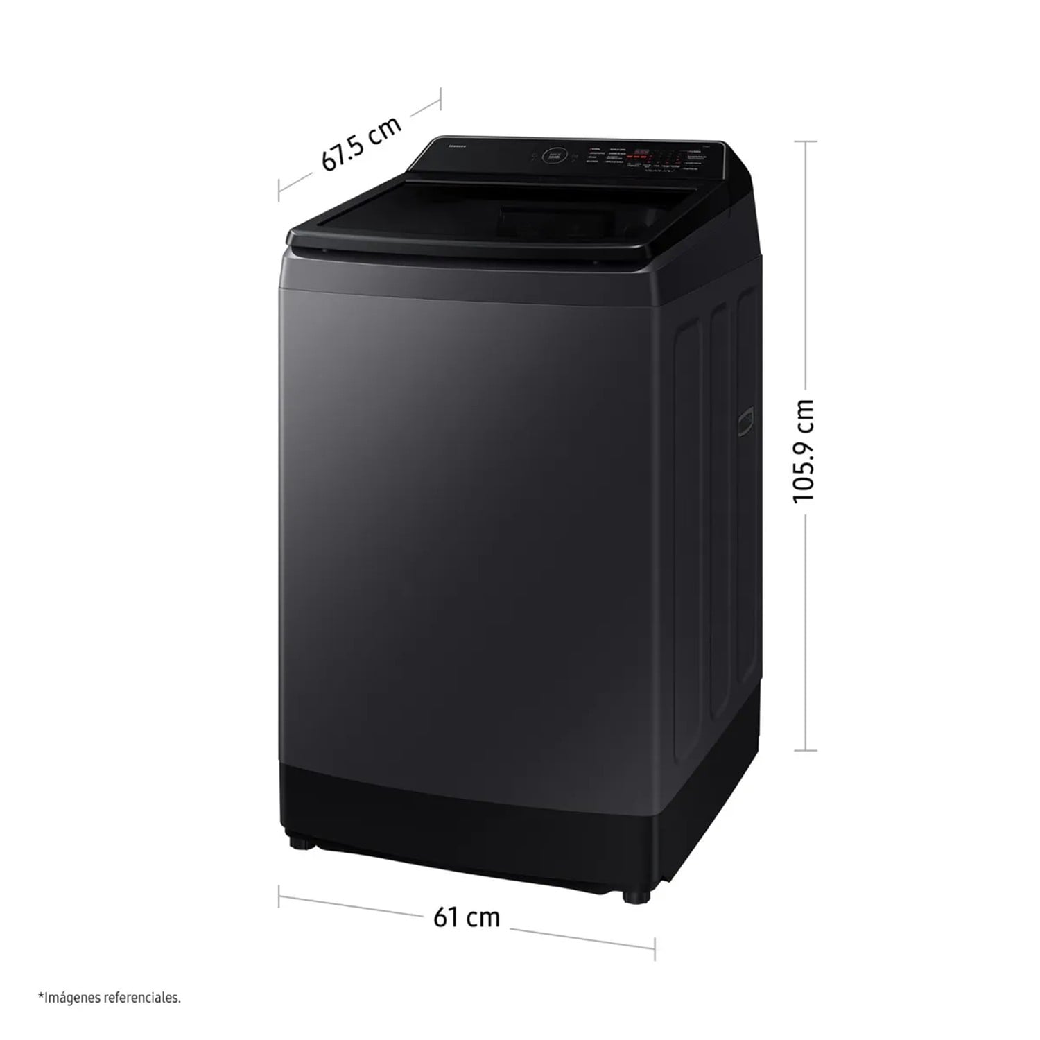 LAVADORA SAMSUNG 13KG ECOBUBBLE WA40F13E4CPE GRIS GRAFITO - 2
