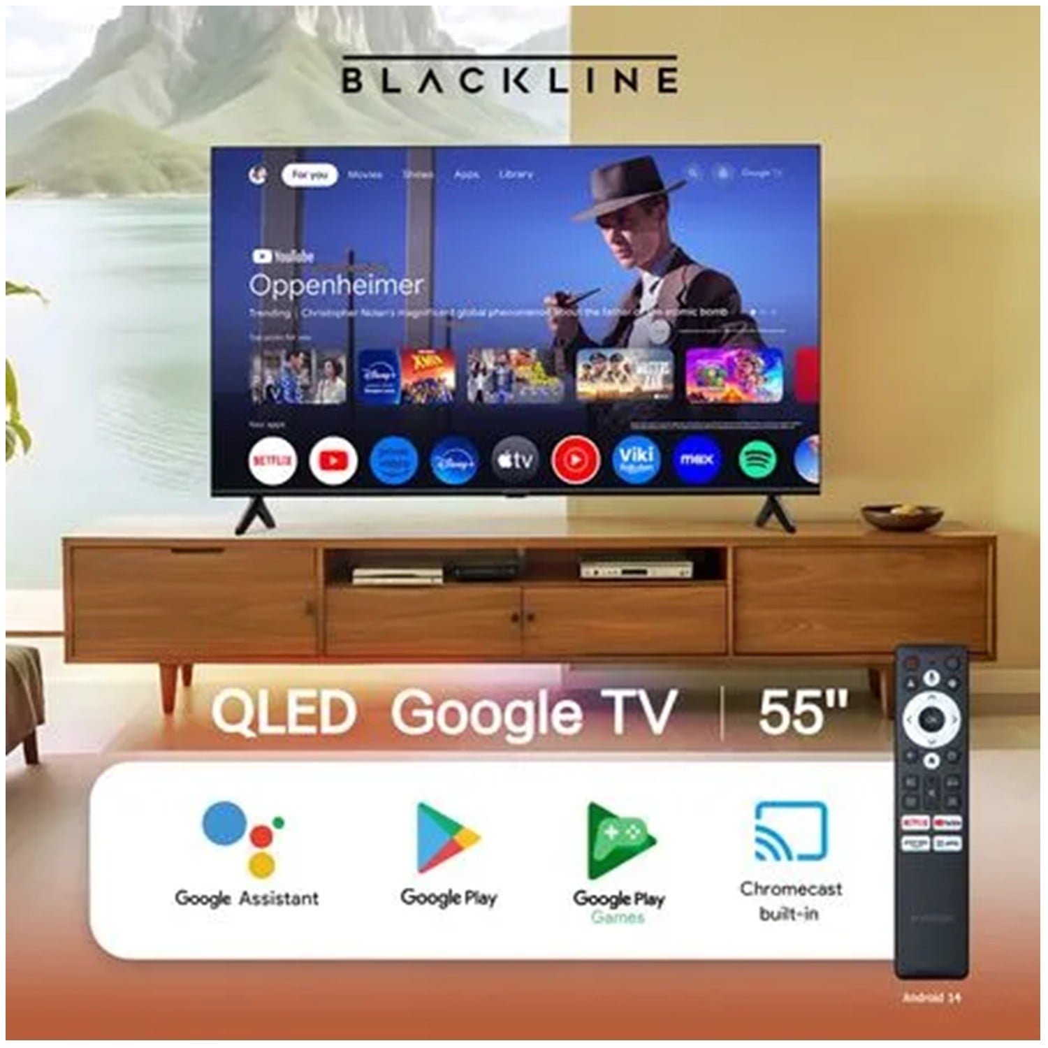 TELEVISOR BLACKLINE 55 QLED 4K SMART TV BL55-T6210QD 120HZ - 5