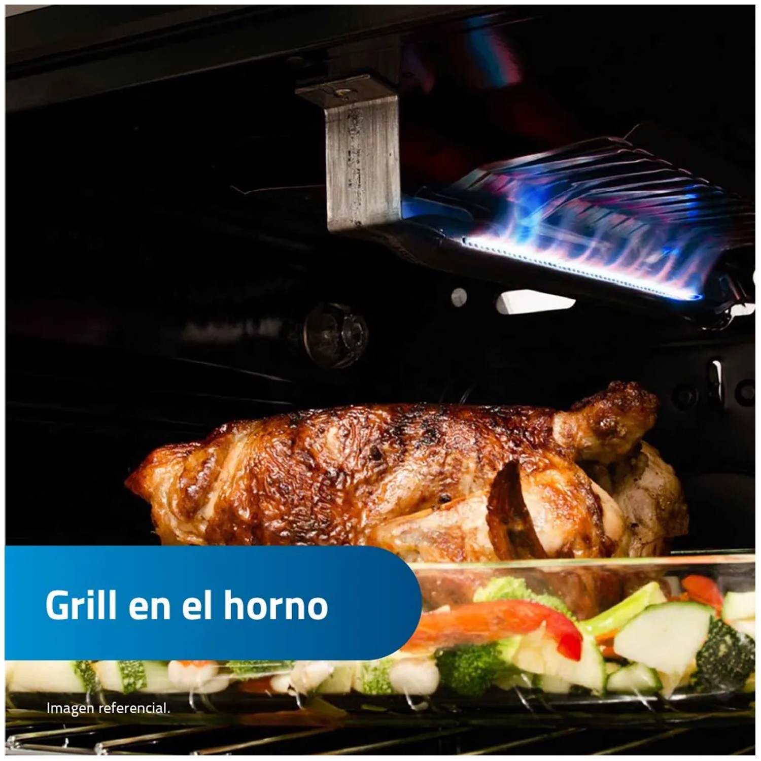 COCINA A GAS INDURAMA GALICIA ZAFIRO CROMA 6 QUEMADORES - 8