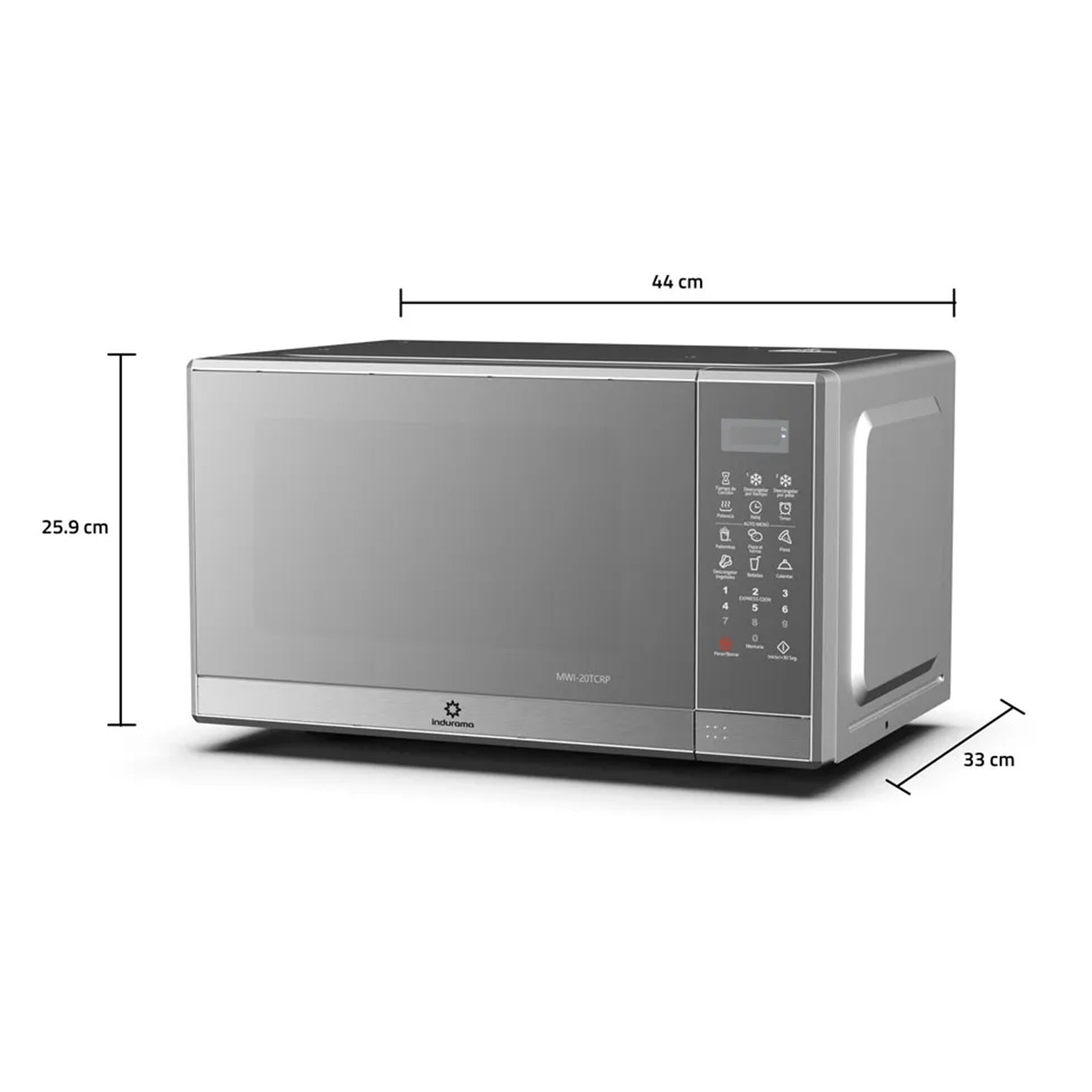 HORNO MICROONDAS INDURAMA 20L CROMA MWI-20TCRP - 5