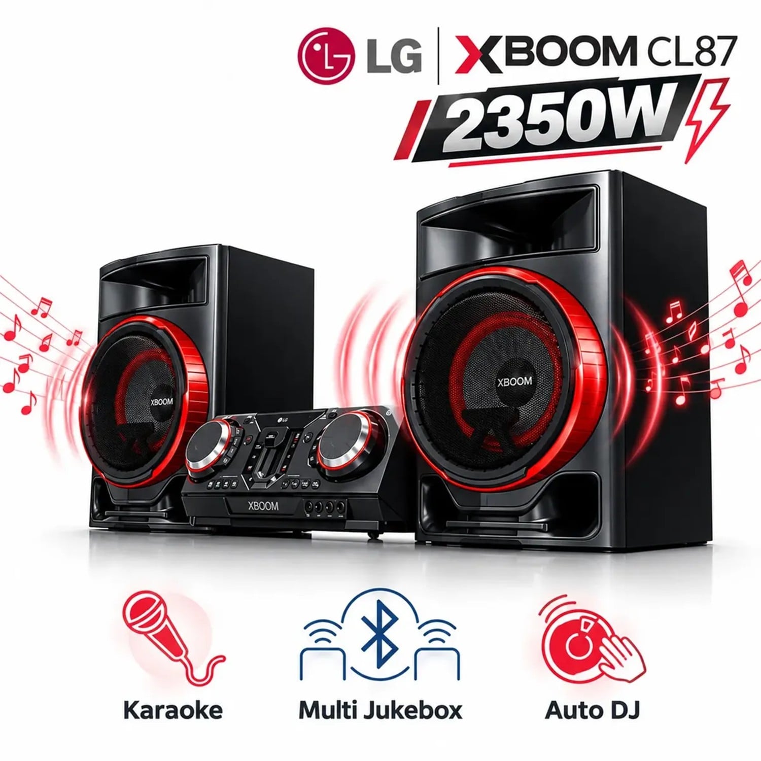 MINICOMPONENTE LG XBOOM CL87 2350W BLUETOOTH KARAOKE - 1