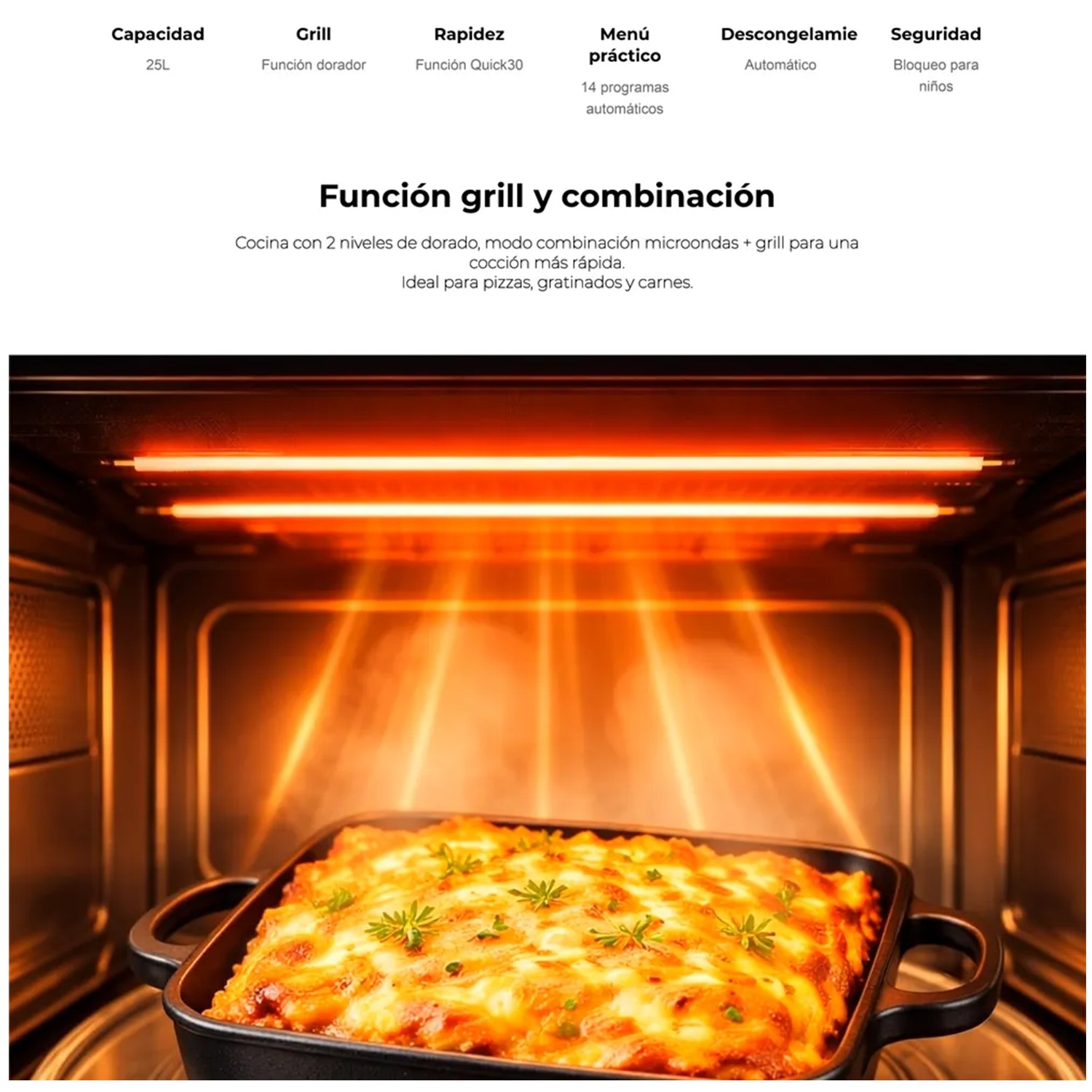 HORNO MICROONDAS PANASONIC 25L GRILL/DORADOR NN-GT34QBRPK - 8
