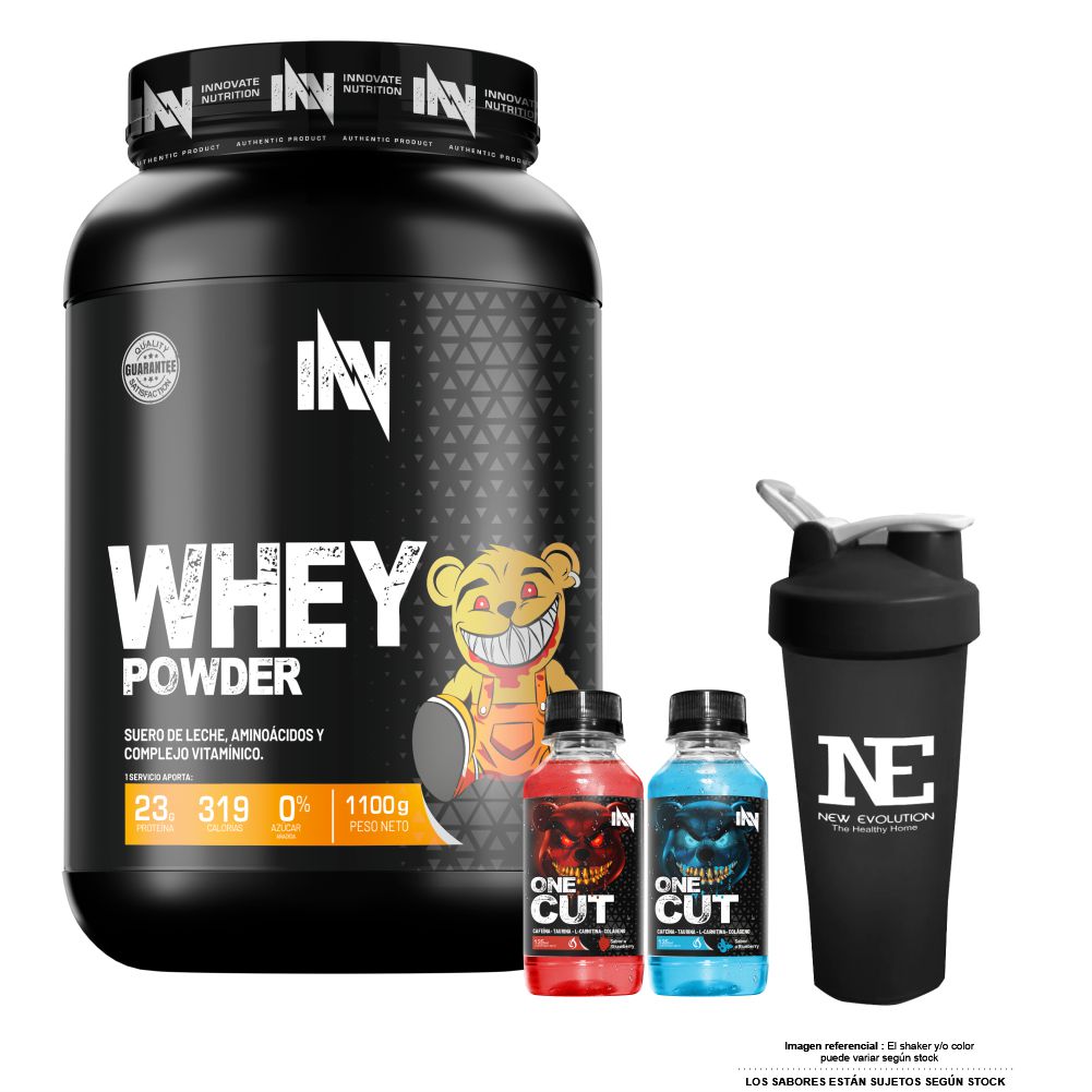 INNOVATE NUTRITION WHEY POWDER 1.1 KG. VAINILLA + SHAKER - 1