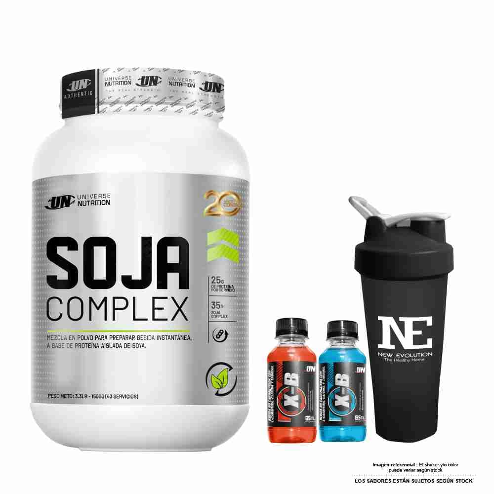 UNIVERSE NUTRITION SOJA COMPLEX 1.500 KG. COOKIE + SHAKER - 1