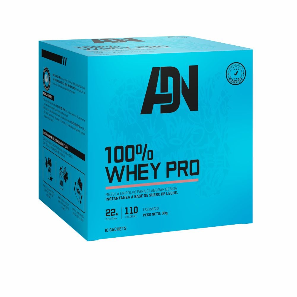 ADN NUTRITION 100% WHEY PRO  CAJA 10 UNID. COOKIE - 1