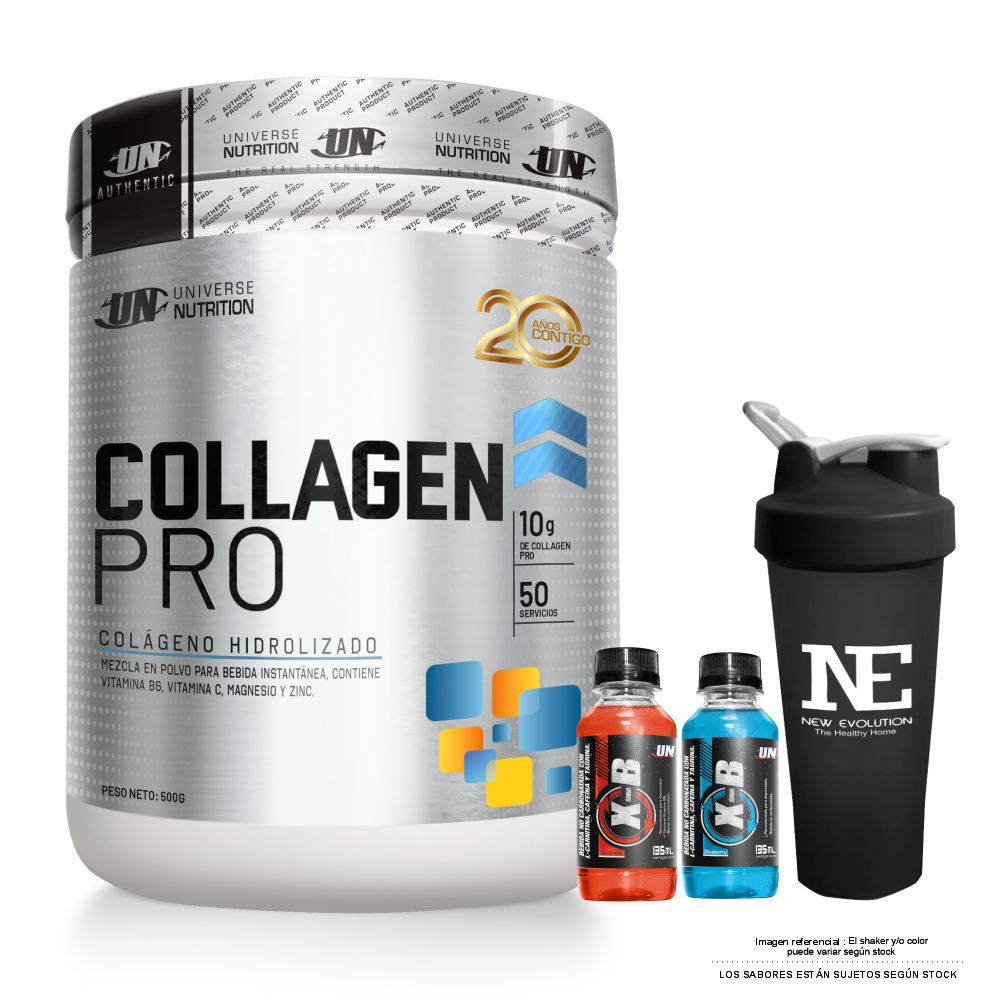 UNIVERSE NUTRITION COLLAGEN PRO 500 GR. FRUIT PUNCH + SHAKER - 1