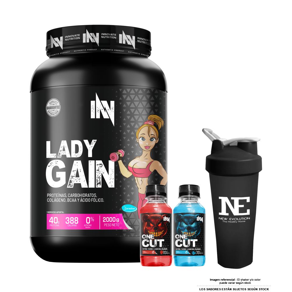 INNOVATE NUTRITION LADY GAIN 2 KG. VAINILLA + SHAKER - 1