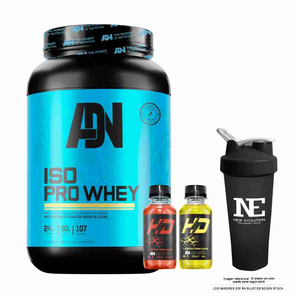 ADN NUTRITION ISO PRO WHEY 1.100 KG. CHOCOLATE + SHAKER - 1