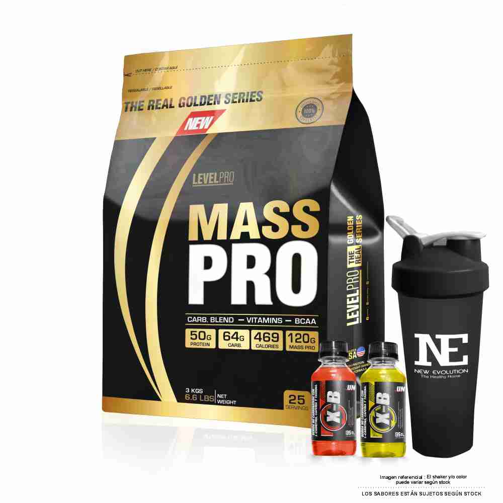 LEVEL PRO MASS PRO 6.6 LIBRAS CHOCOLATE + SHAKER - 1