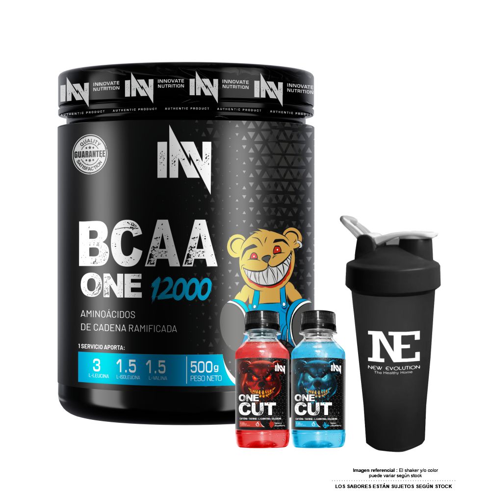 INNOVATE NUTRITION BCAA ONE 12000 500 GR. FRUIT PUNCH + SHAKER - 1