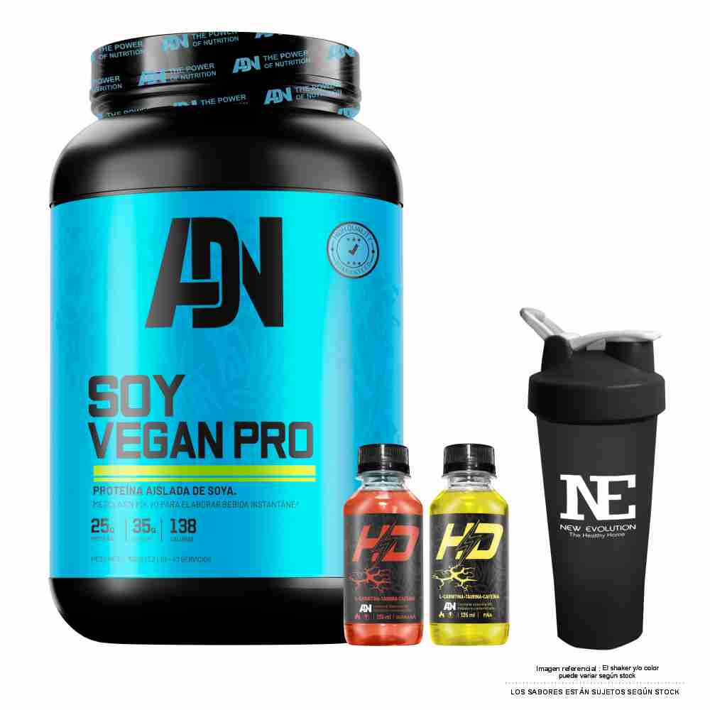 ADN NUTRITION SOY VEGAN PRO 1.500 KG. VAINILLA + SHAKER - 1