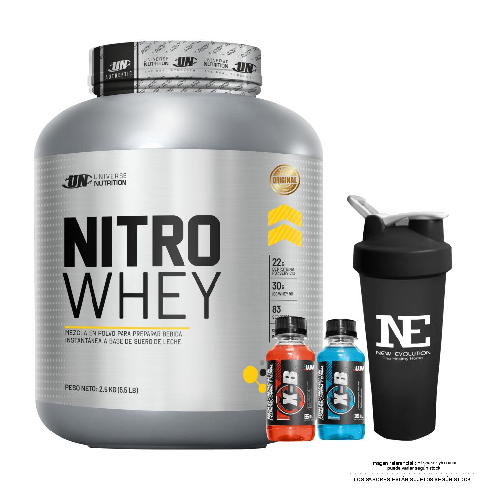 UNIVERSE NUTRITION NITRO WHEY 2.5 KG. CHOCOLATE + SHAKER - 1