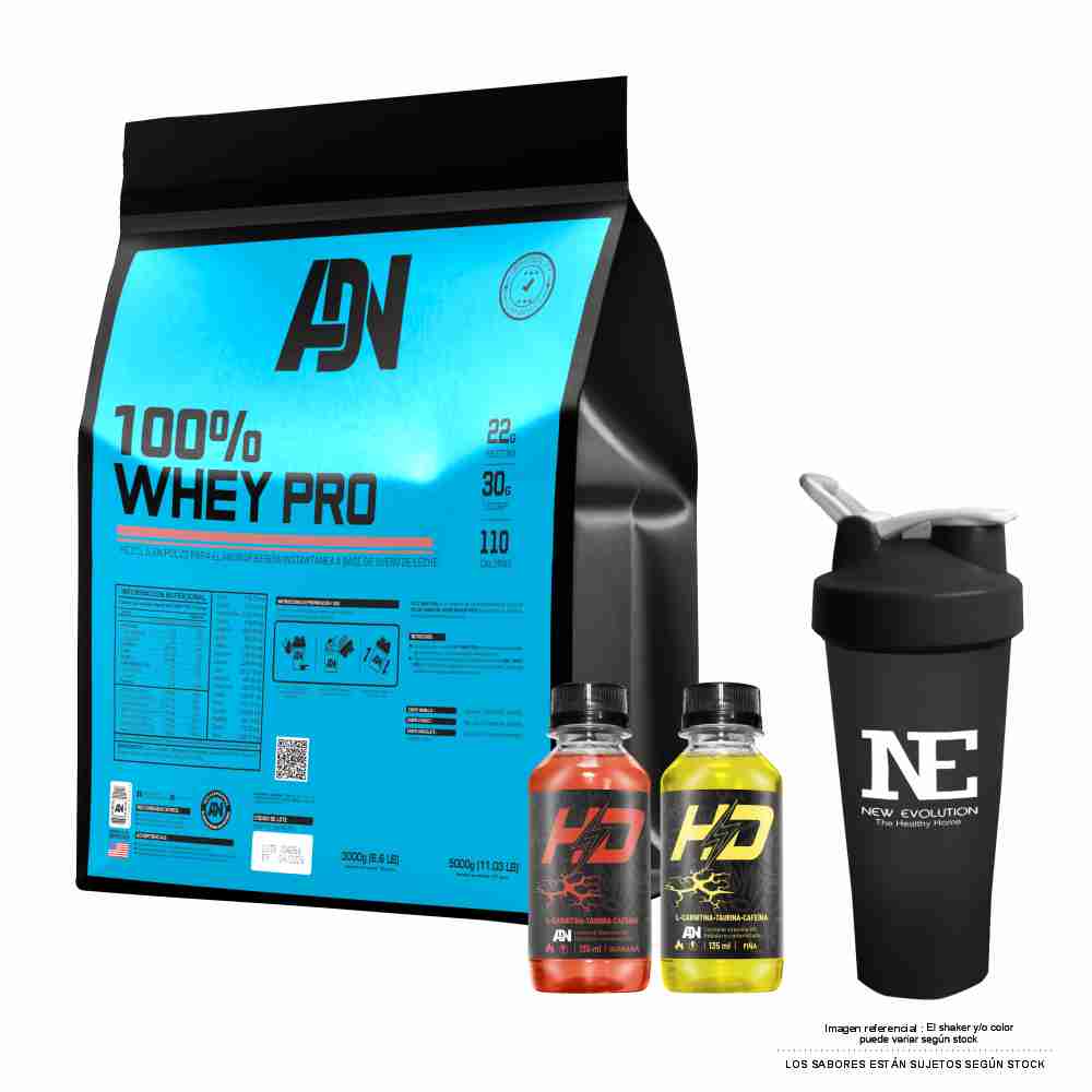 ADN NUTRITION 100% WHEY PRO 5 KG. CHOCOLATE + SHAKER - 1