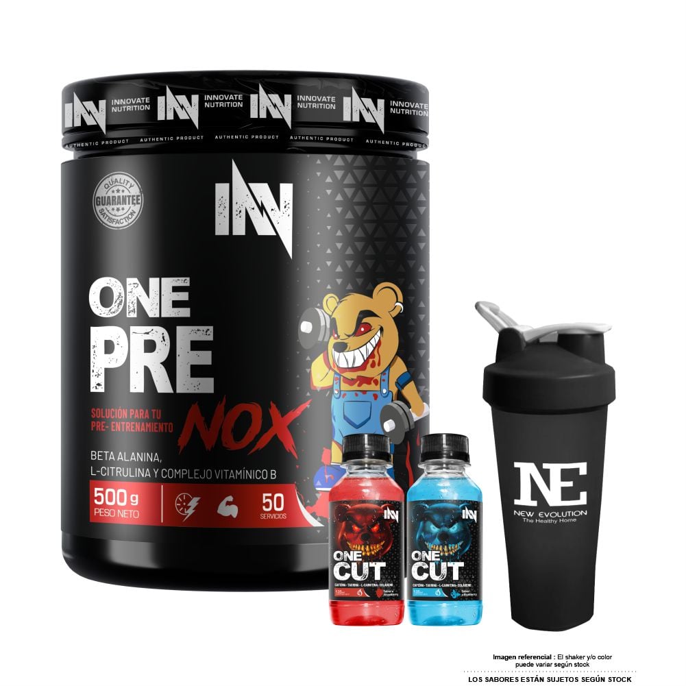 INNOVATE NUTRITION ONE PRE NOX 500 GR. FRUIT PUNCH + SHAKER - 1