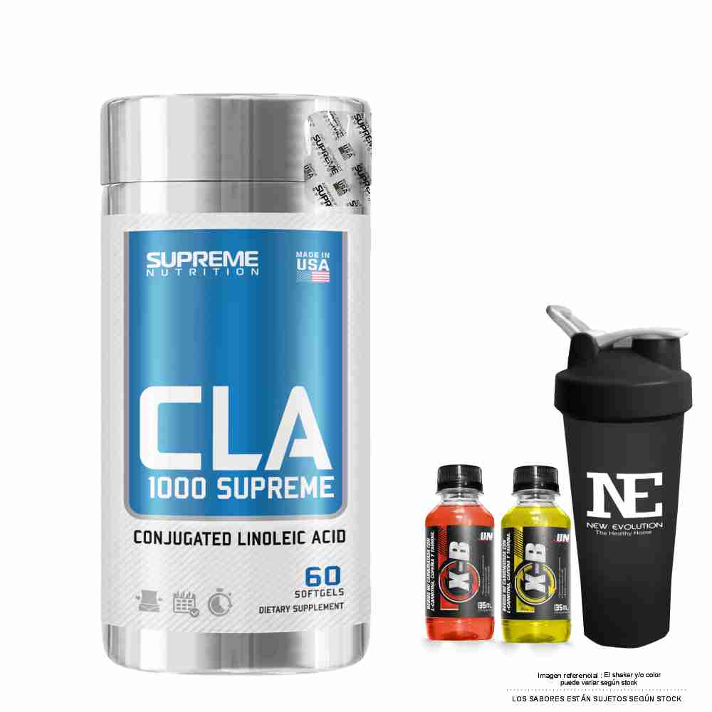 SUPREME NUTRITION CLA 1000 SUPREME 60 CAPS. + SHAKER - 1