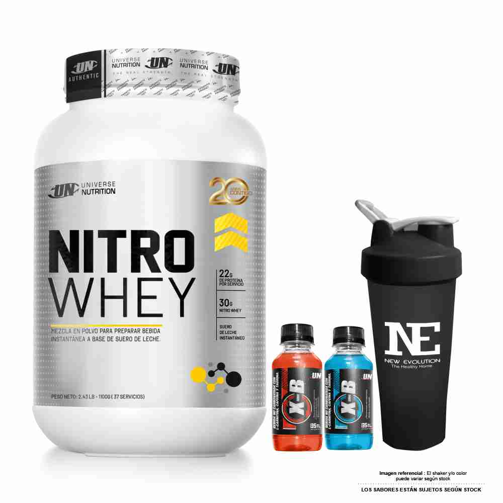 UNIVERSE NUTRITION NITRO WHEY 1.100 KG. VAINILLA + SHAKER - 1