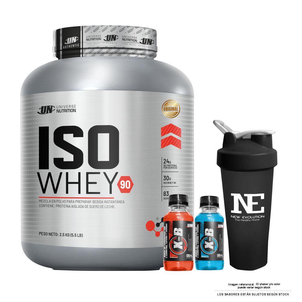 UNIVERSE NUTRITION ISO WHEY 90 2.5 KG. VAINILLA + SHAKER - 1