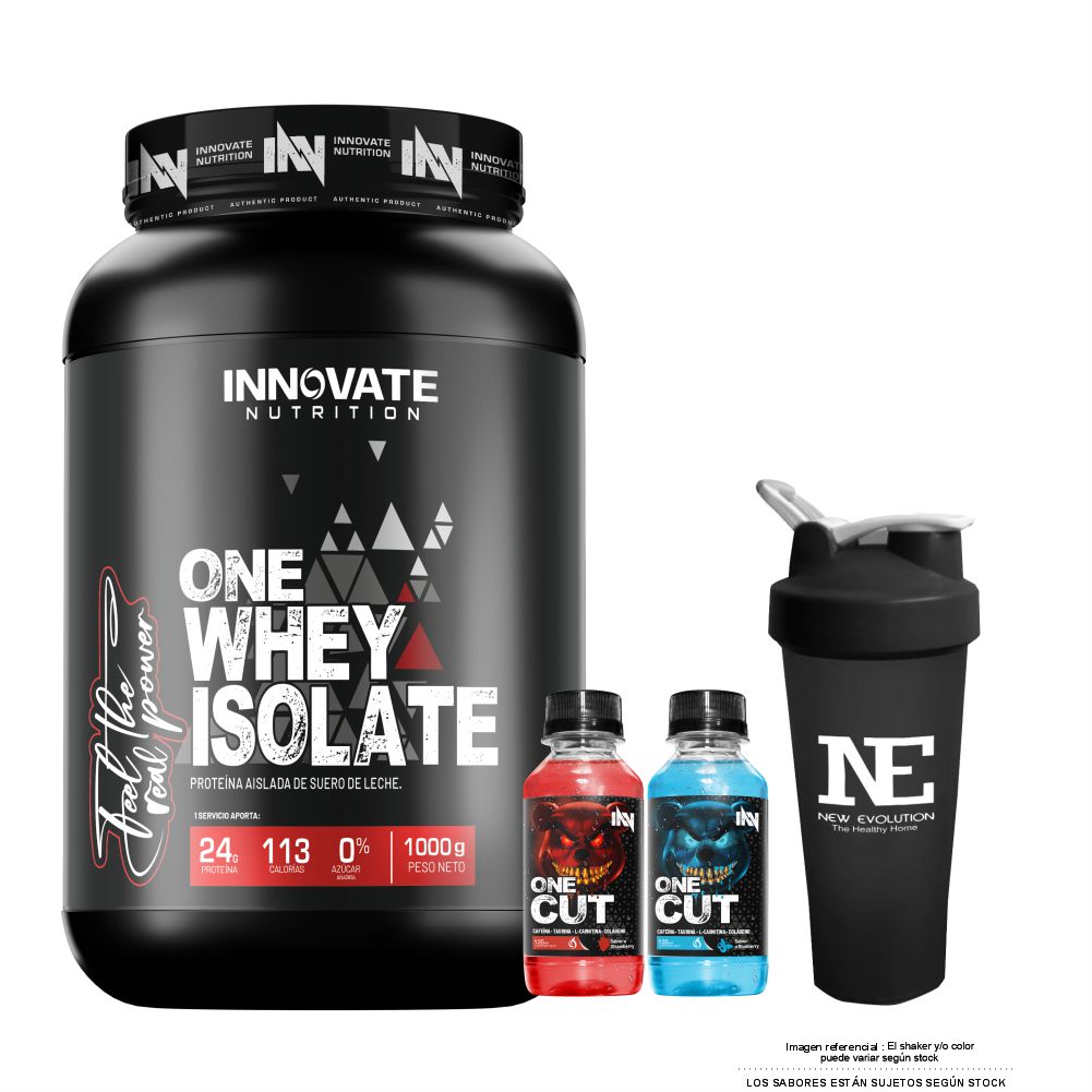 INNOVATE NUTRITION ONE WHEY ISOLATE 1 KG. CHOCOLATE + SHAKER - 1