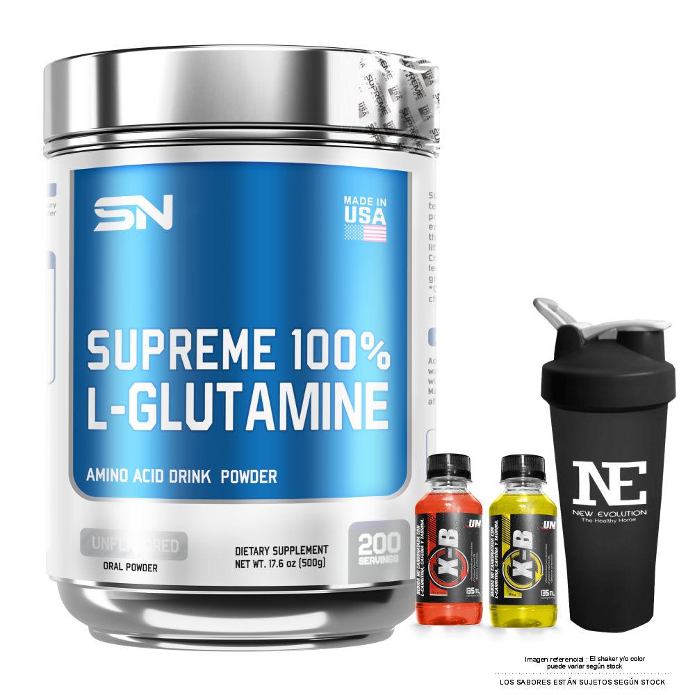 SUPREME NUTRITION SUPREME 100% GLUTAMINE 500 GR. + SHAKER - 1