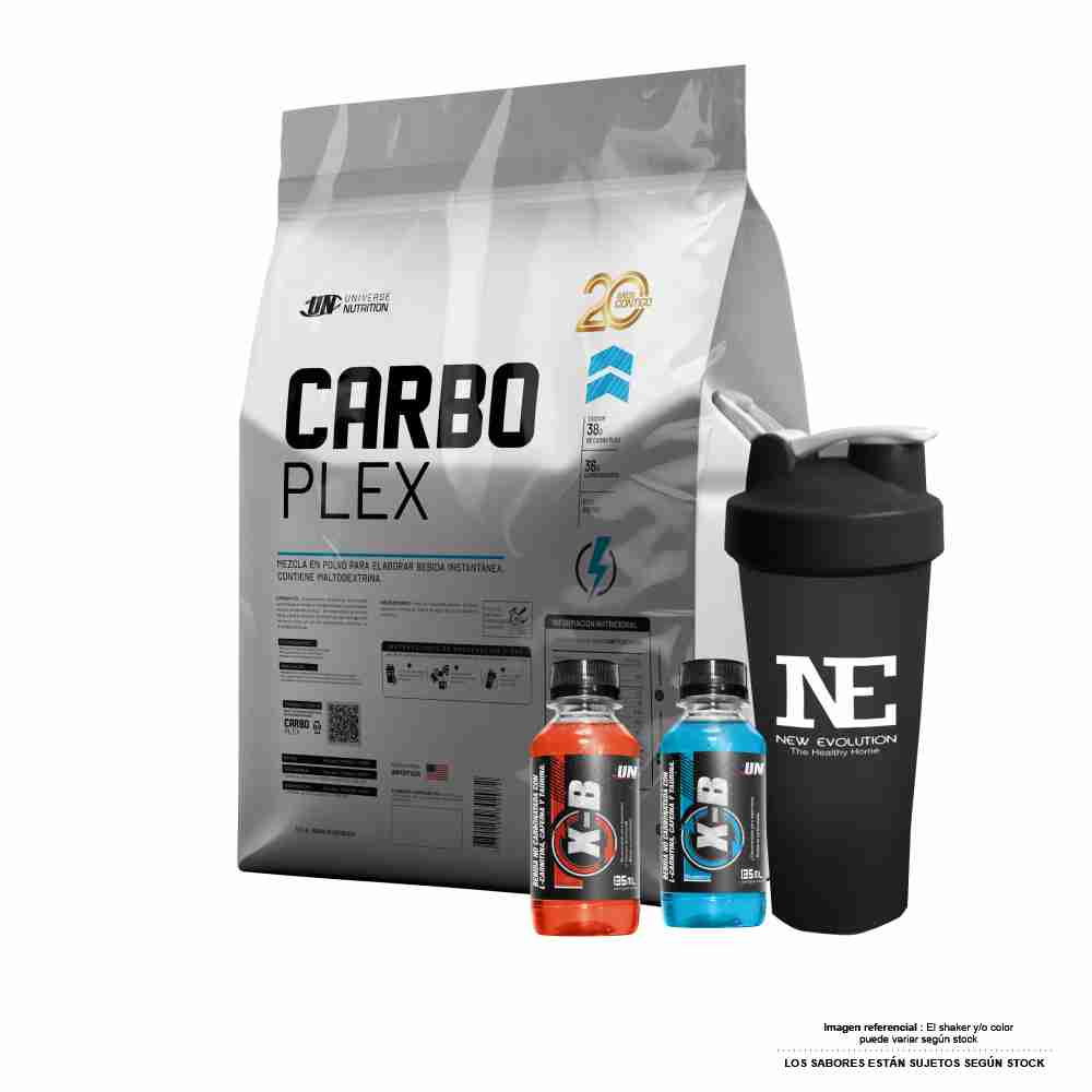 UNIVERSE NUTRITION CARBO PLEX 3 KG. NARANJA + SHAKER - 1