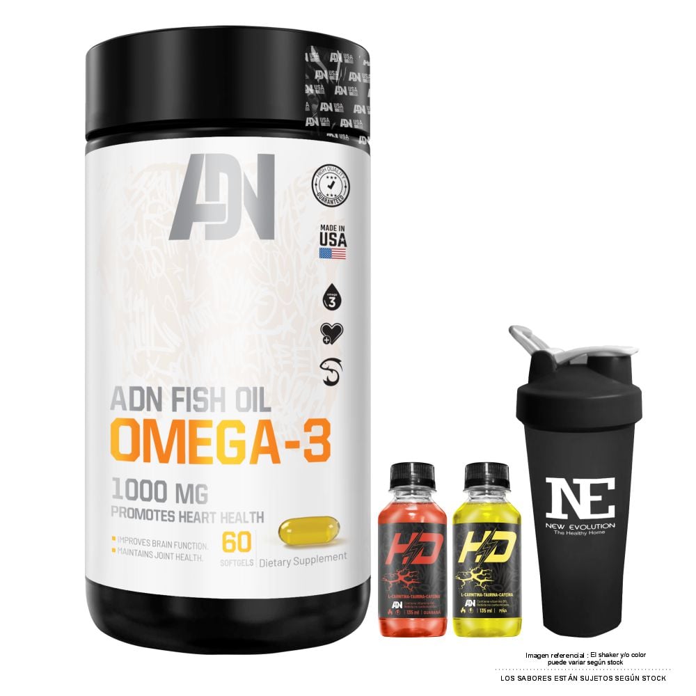 ADN NUTRITION - FISH OIL OMEGA-3 + SHAKER - 1