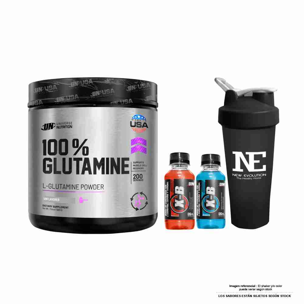 UNIVERSE NUTRITION 100% GLUTAMINE 500 GR. + SHAKER - 1