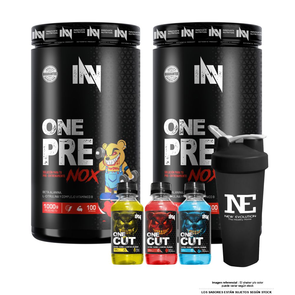 COMBO INN - 2 ONE PRE NOX 1 KG. MORA + SHAKER - 1