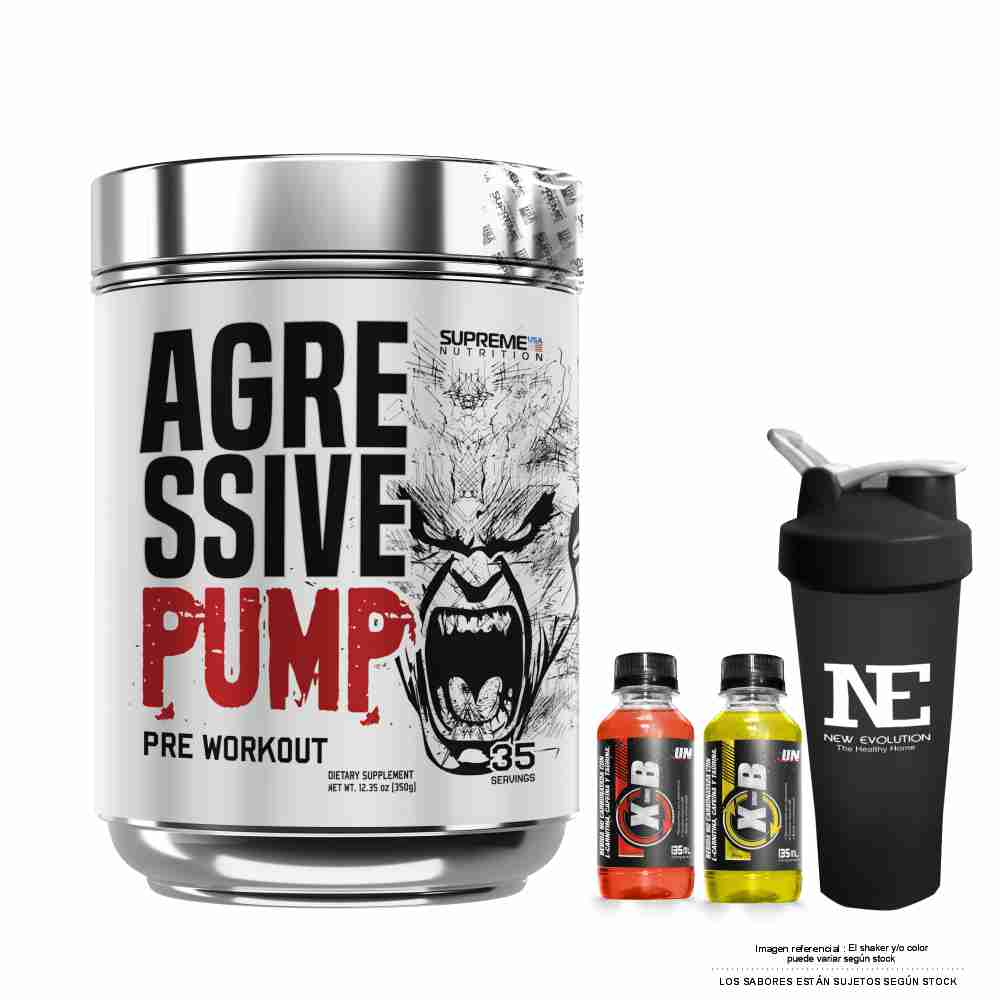SUPREME NUTRITION AGRESSIVE PUMP 350 GR. WATERMELON + SHAKER - 1
