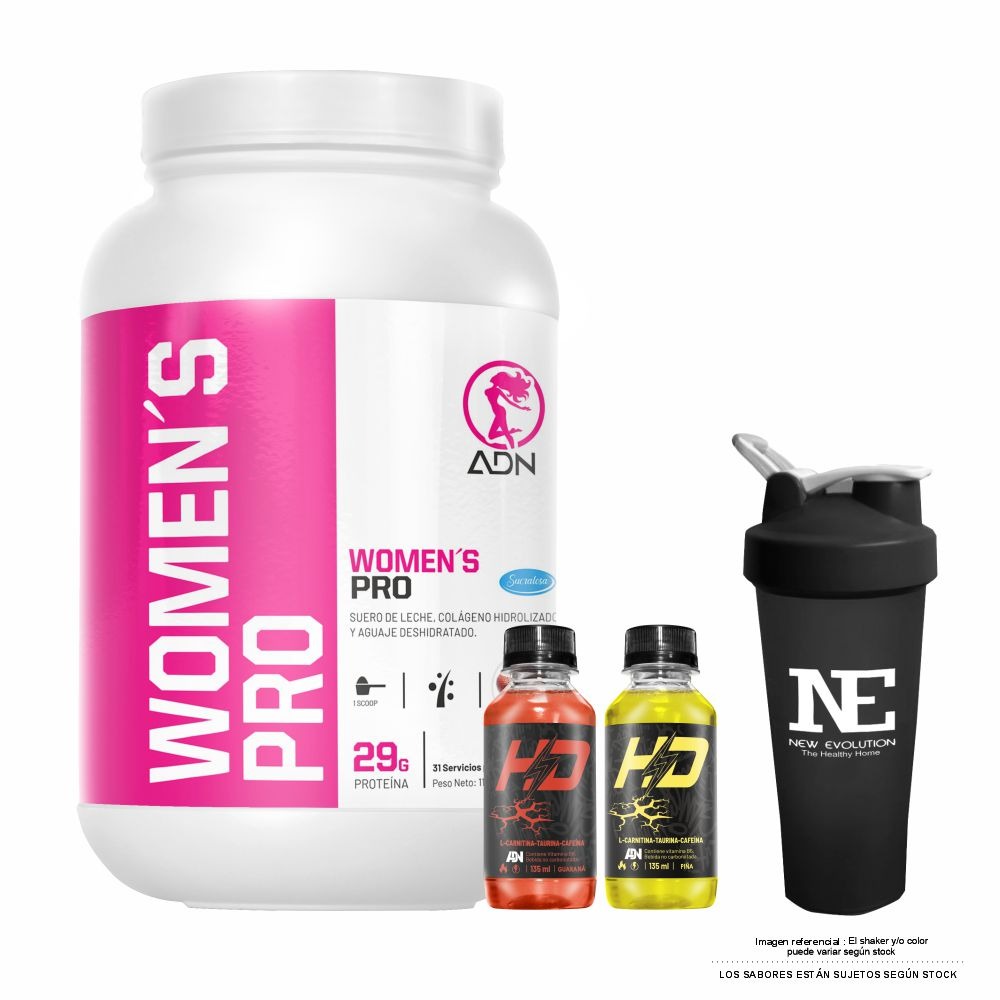 ADN WOMEN'S WOMEN'S PRO 1.100 KG. VAINILLA + SHAKER - 1