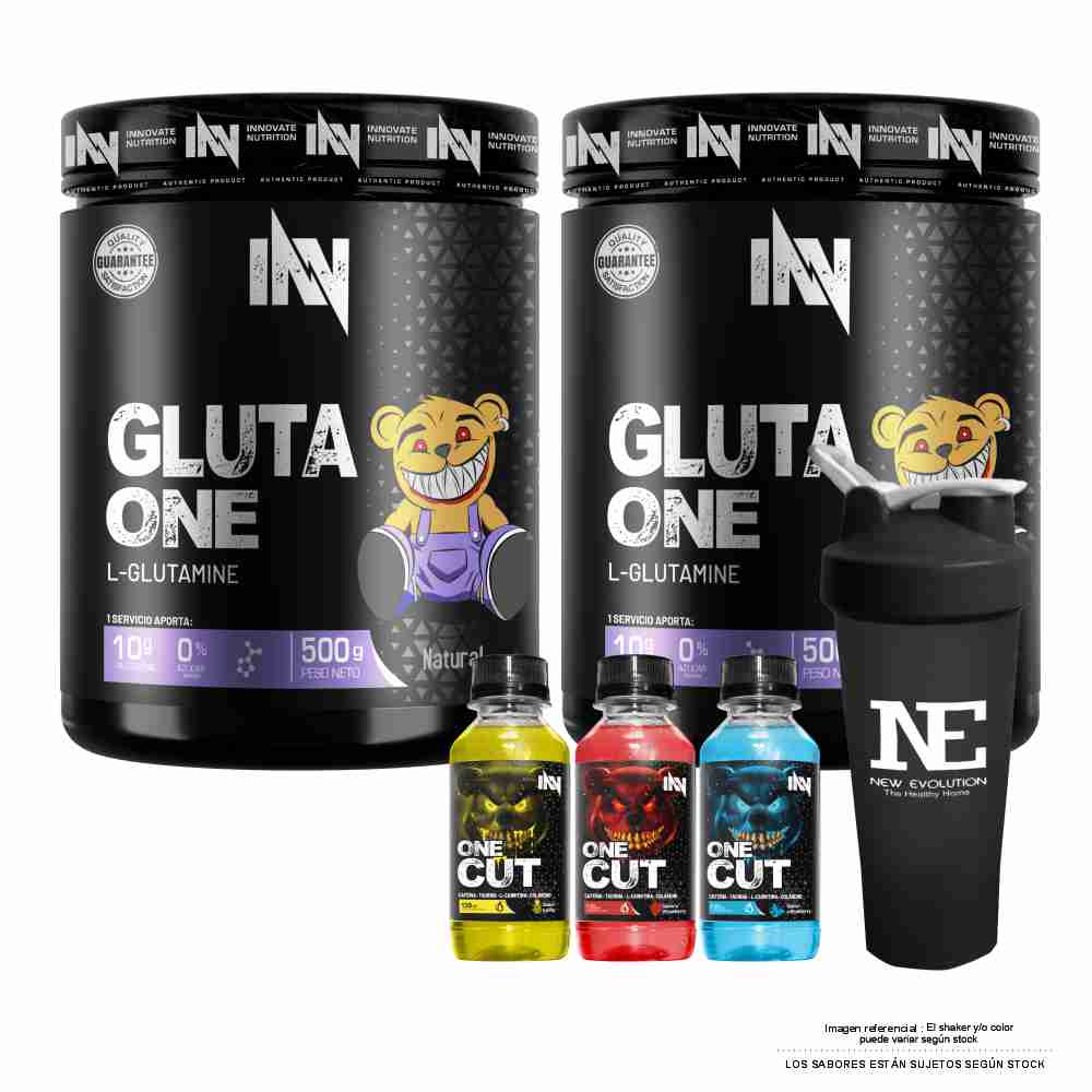 COMBO INNOVATE NUTRITION - 2 GLUTA ONE 500 GR. + SHAKER - 1