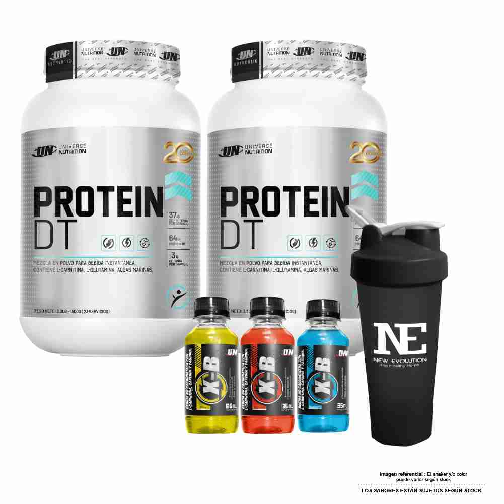 COMBO UNIVERSE NUTRITION - 2 PROTEIN DT 1.500 KG. VAINILLA + SHAKER - 1